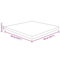 vidaXL Sötétbarna Tömör Tölgyfa Asztallap 50x50cm Négyzet 4