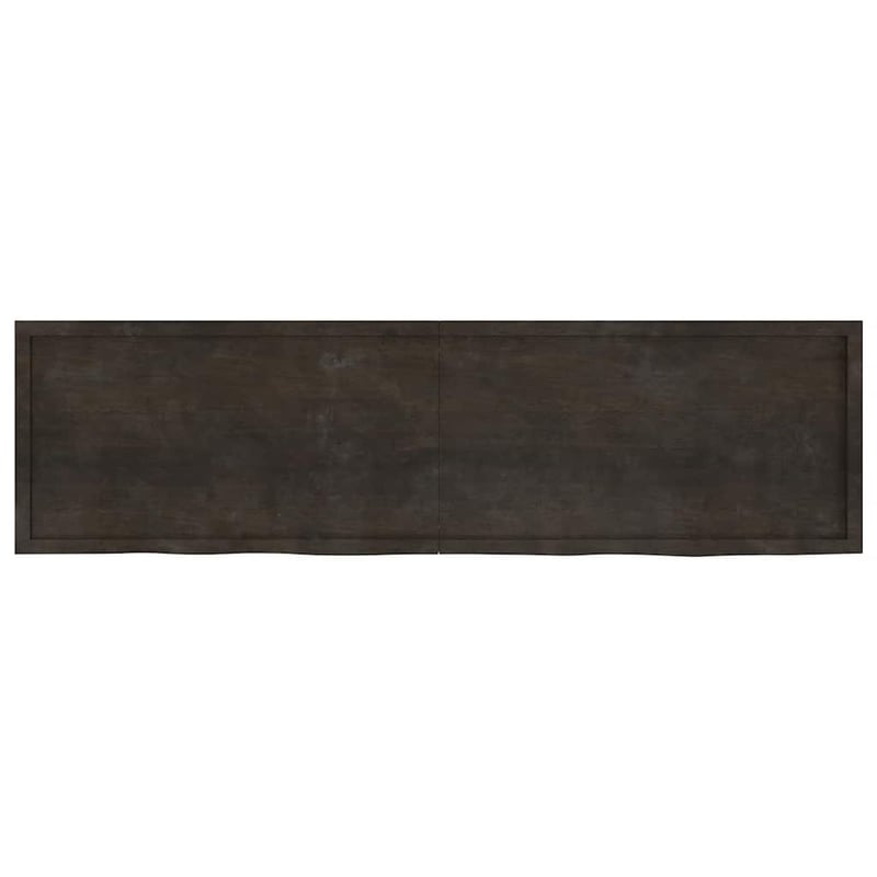 vidaXL sötétbarna tömör tölgyfa fali polc 220x60 cm