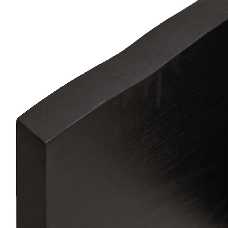 vidaXL sötétbarna tömör tölgyfa fali polc 220x60 cm