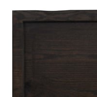 vidaXL sötétbarna tömör tölgyfa fali polc 220x60 cm 7