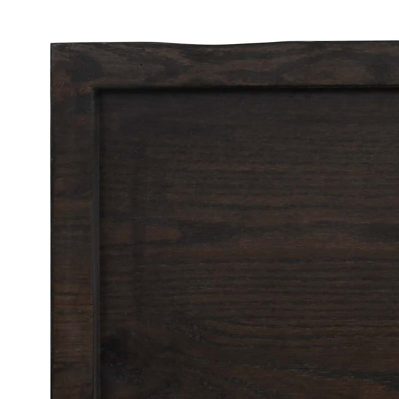 vidaXL sötétbarna tömör tölgyfa fali polc 220x60 cm