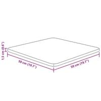 vidaXL sötétbarna tömör tölgyfa négyzet asztallap 50x50 cm 4