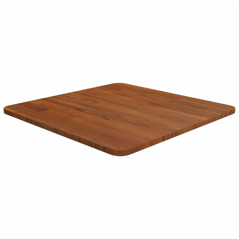 vidaXL sötétbarna tömör tölgyfa négyzet asztallap 50x50 cm