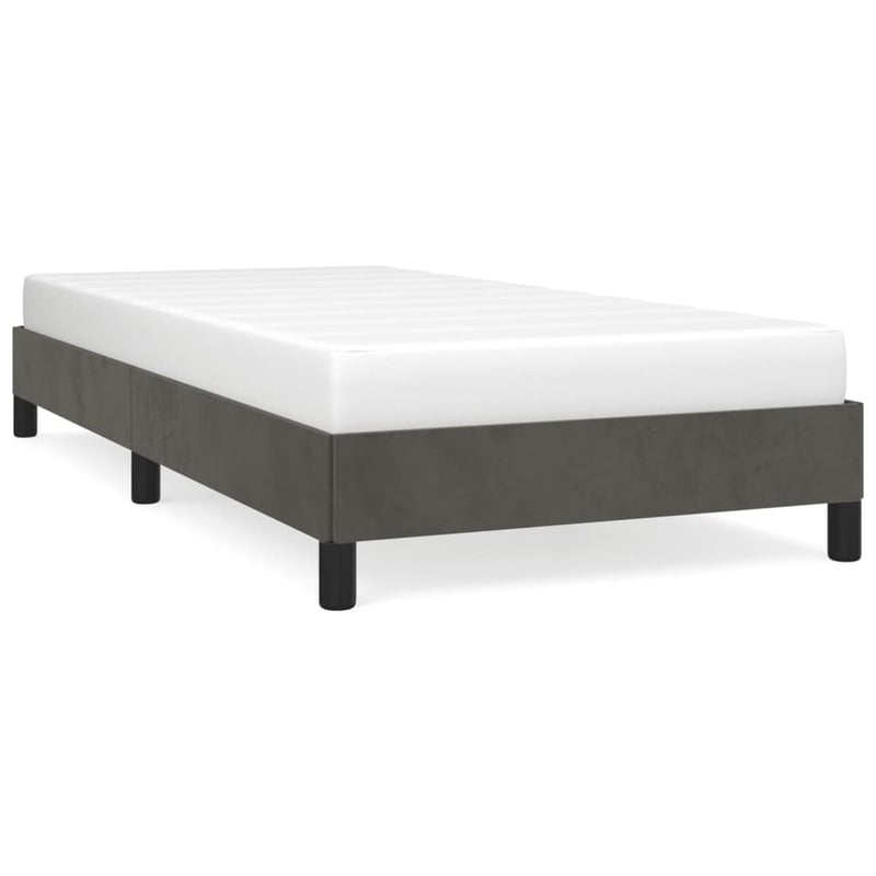 vidaXL sötétszürke bársony ágykeret 90x190 cm matrac nélkül