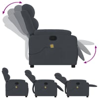 vidaXL sötétszürke bársony dönthető masszázsfotel relaxációhoz 6