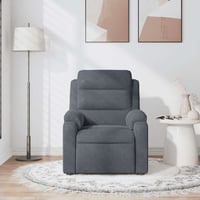 vidaXL sötétszürke bársony dönthető masszázsfotel relaxációhoz 3