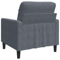 vidaXL sötétszürke bársony kanapéfotel 60 cm 6