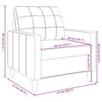 vidaXL sötétszürke bársony kanapéfotel 60 cm 8