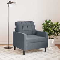 vidaXL sötétszürke bársony kanapéfotel 60 cm 3