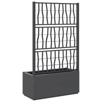 vidaXL sötétszürke PP rácsos kerti ültetőláda 80x36x140 cm 5