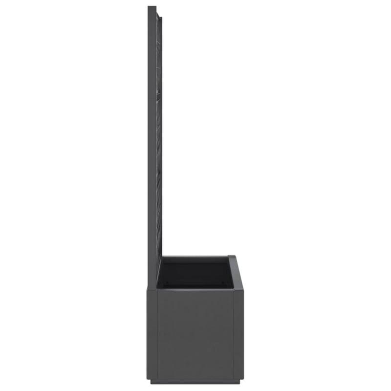 vidaXL sötétszürke PP rácsos kerti ültetőláda 80x36x140 cm