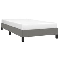 vidaXL sötétszürke szövet ágykeret 100x200 cm matrac nélkül 3