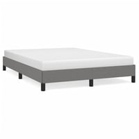 vidaXL sötétszürke szövet ágykeret 140x190 cm matrac nélkül 1