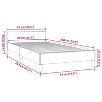 vidaXL sötétszürke szövet ágykeret 90x200 cm matrac nélkül 10