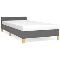 vidaXL sötétszürke szövet ágykeret 90x200 cm matrac nélkül 1