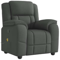 vidaXL sötétszürke szövet dönthető masszázsfotel relaxációs funkcióval 1