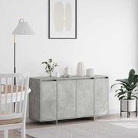 Seif de siguranță ignifug vidaXL, gri beton, 135x41x75 cm, din lemn prelucrat — fără accesorii, deteriorat și utilizat (stare: vezi a doua imagine) 5