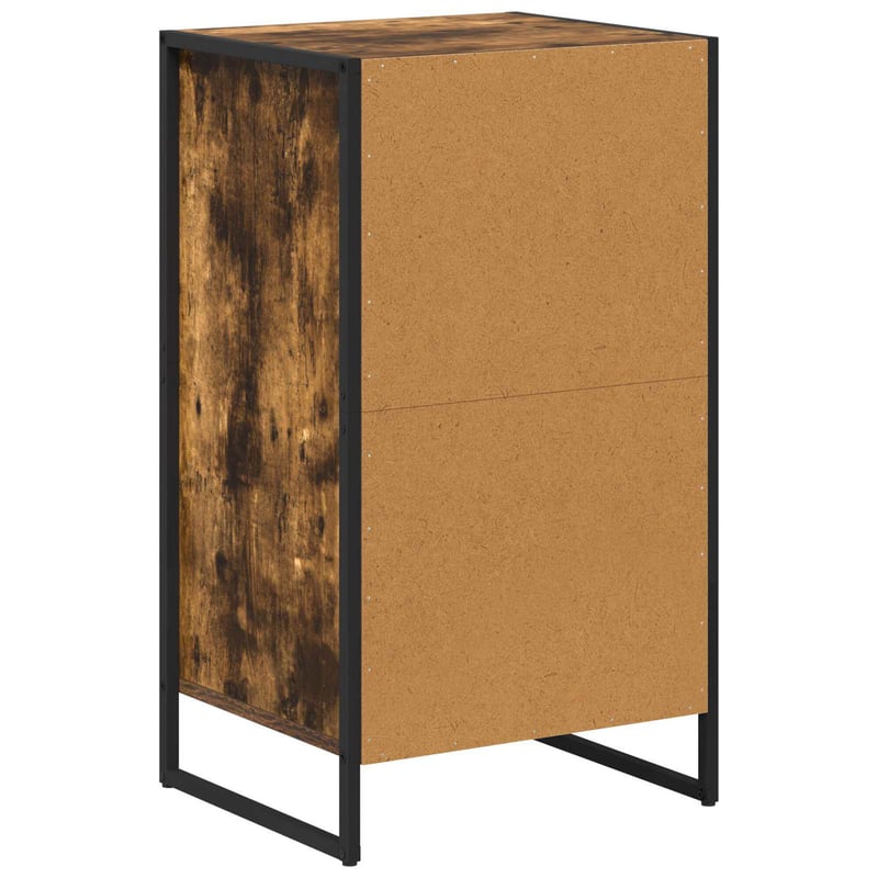 vidaXL Széf fiókkal Füstös tölgy 43x36x75,5 cm