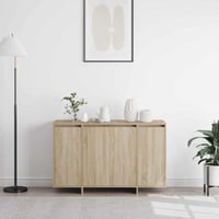 vidaXL Széf Sonoma Tölgy Színben 120x41x75 cm Szerelt Fa Értéktároló Szekrény Otthoni Biztonságos Tároláshoz 4