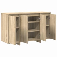 vidaXL Széf Sonoma Tölgy Színben 120x41x75 cm Szerelt Fa Értéktároló Szekrény Otthoni Biztonságos Tároláshoz 5