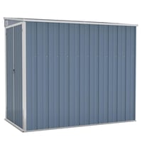 vidaXL szürke acél kerti fészer 118x194x178 cm falhoz erősíthető 1