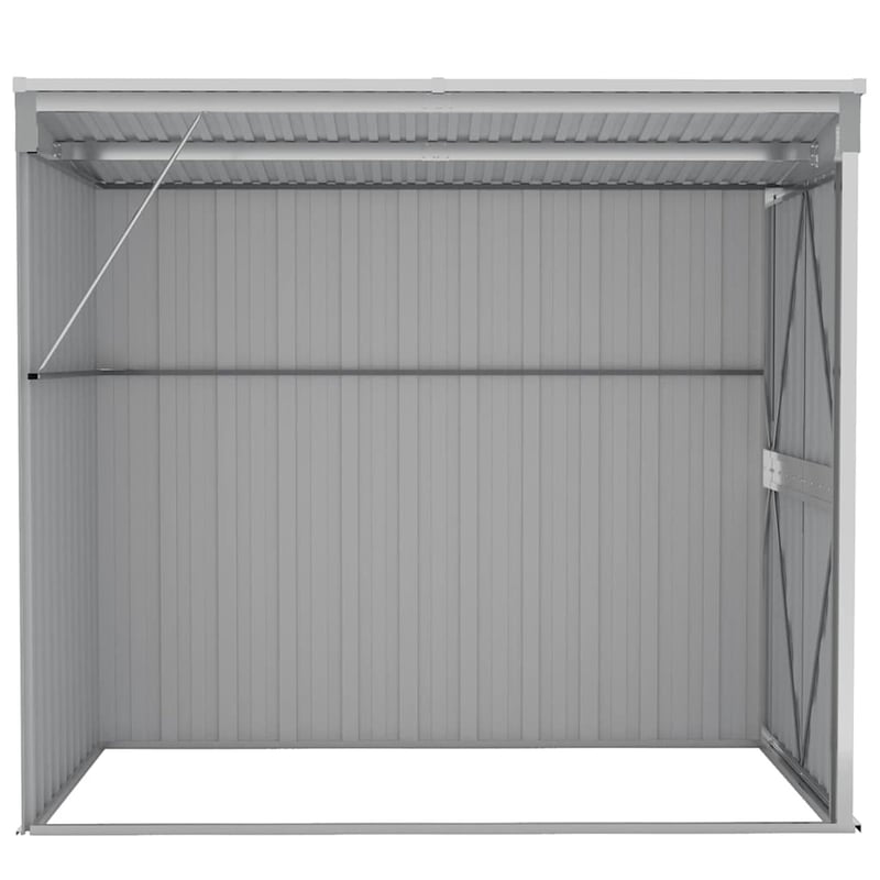 vidaXL szürke acél kerti fészer 118x194x178 cm falhoz erősíthető