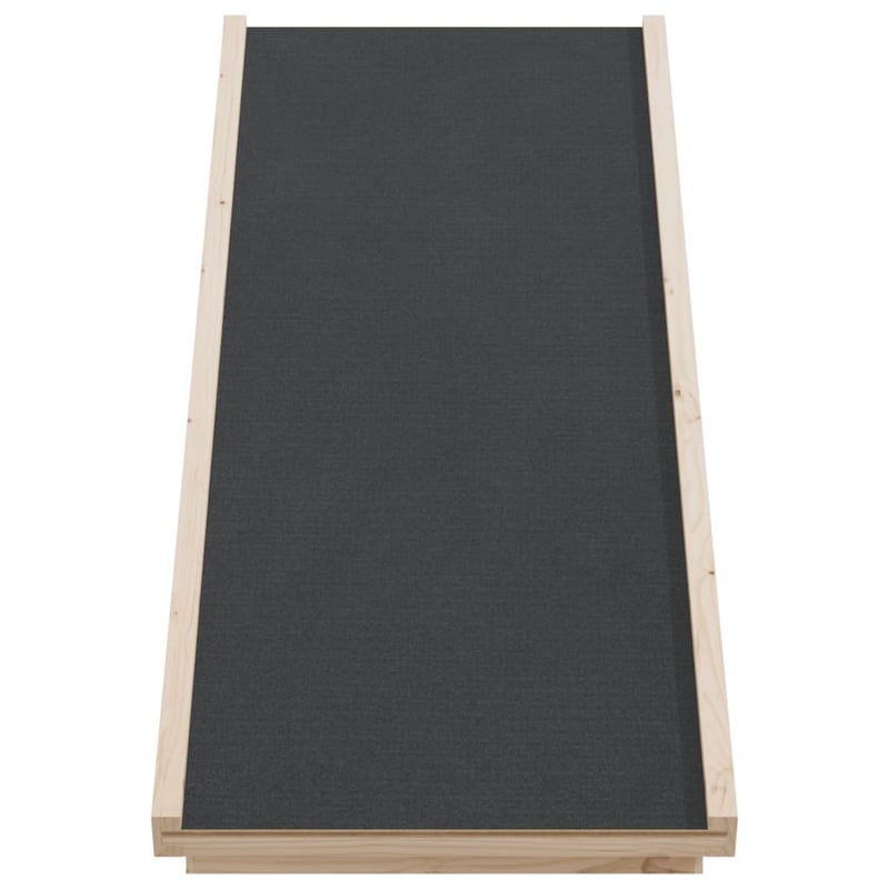 vidaXL szürke fenyőfa kutyarámpa 100x40 cm