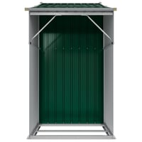 vidaXL szürke horganyzott acél kerti fészer 277x93x179 cm 5