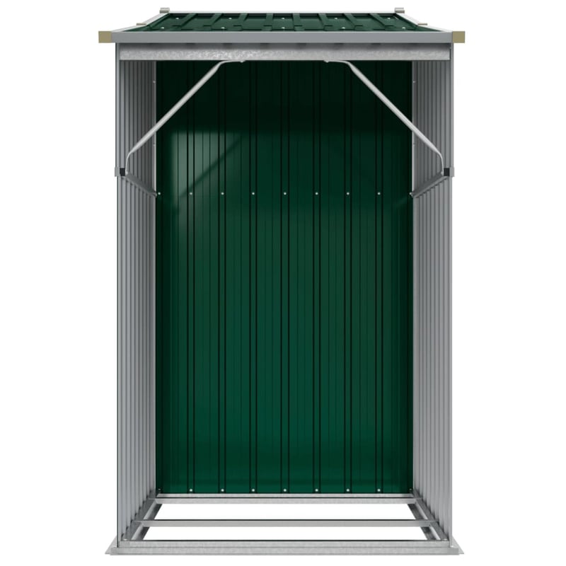 vidaXL szürke horganyzott acél kerti fészer 277x93x179 cm