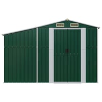 vidaXL szürke horganyzott acél kerti fészer 277x93x179 cm 3