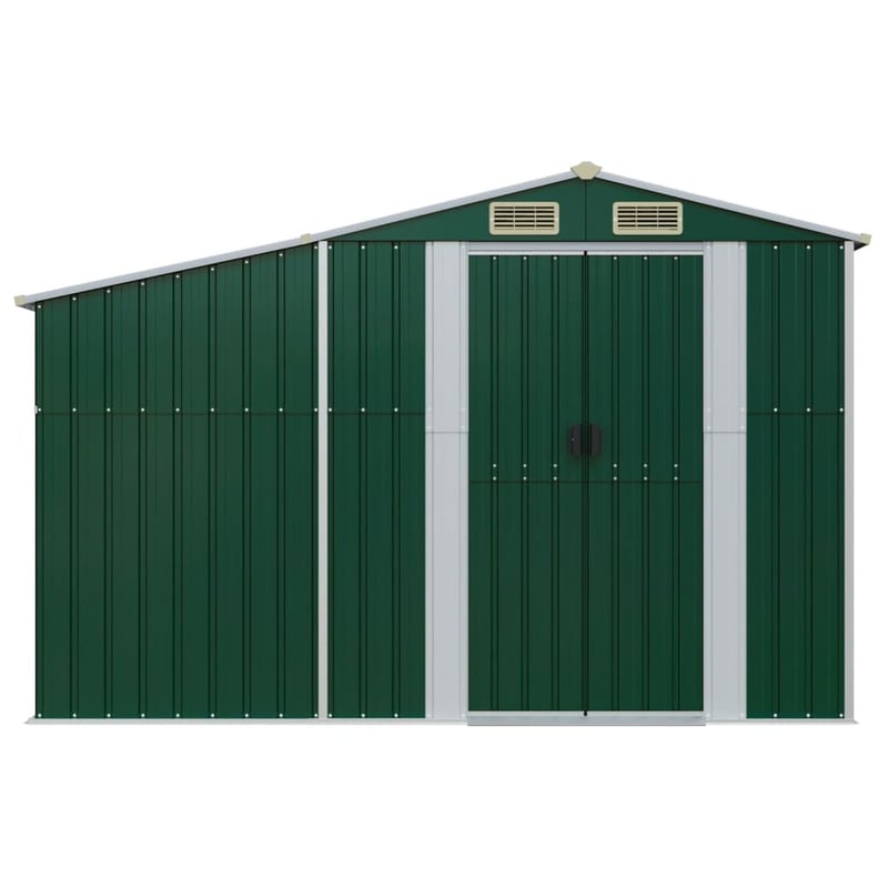 vidaXL szürke horganyzott acél kerti fészer 277x93x179 cm