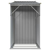 vidaXL szürke horganyzott acél kerti fészer 277x93x179 cm 5