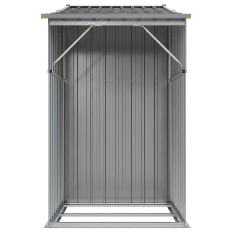vidaXL szürke horganyzott acél kerti fészer 277x93x179 cm