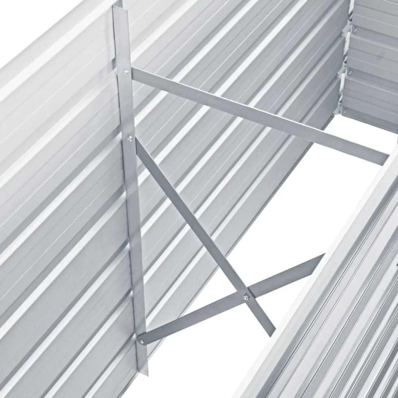 vidaXL szürke horganyzott acél kerti magaságyás 160x40x77 cm