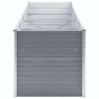 vidaXL szürke horganyzott acél kerti magaságyás 320x80x77 cm 4