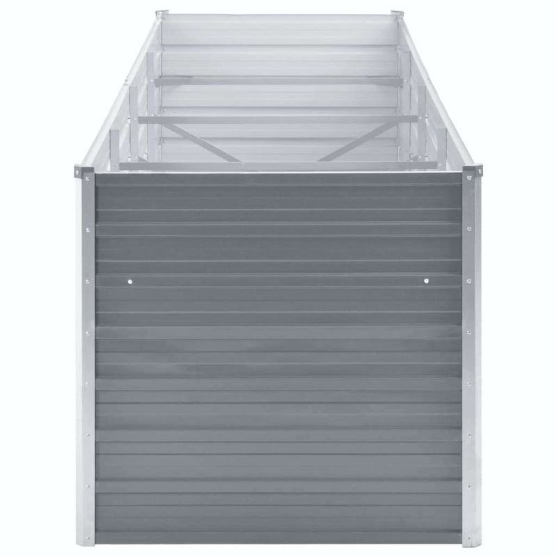 vidaXL szürke horganyzott acél kerti magaságyás 320x80x77 cm