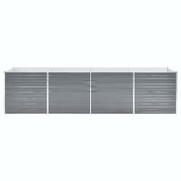 vidaXL szürke horganyzott acél kerti magaságyás 320x80x77 cm 3