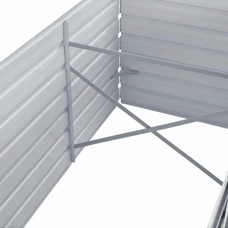vidaXL szürke horganyzott acél kerti magaságyás 320x80x77 cm