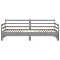 vidaXL szürke kihúzható kanapéágy fenyőfából 90x200 cm 7