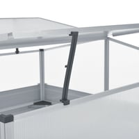 vidaXL szürke melegház horganyzott acélból 100x100x85 cm 5