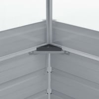 vidaXL szürke melegház horganyzott acélból 100x100x85 cm 6