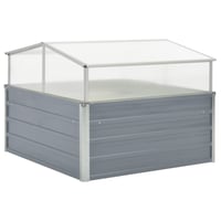 vidaXL szürke melegház horganyzott acélból 100x100x85 cm 1