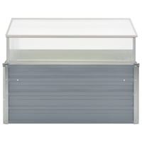 vidaXL szürke melegház horganyzott acélból 100x100x85 cm 2