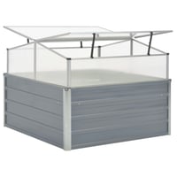 vidaXL szürke melegház horganyzott acélból 100x100x85 cm 4