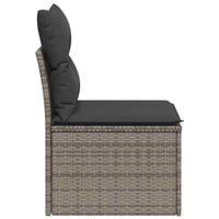 vidaXL szürke polyrattan kerti kanapé párnával 5