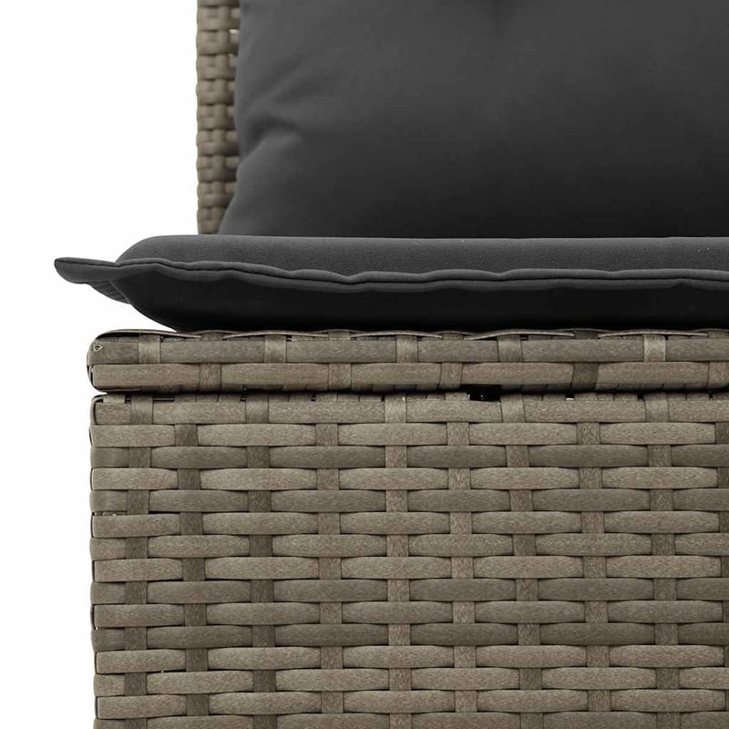 vidaXL szürke polyrattan kerti kanapé párnával