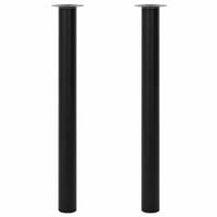 vidaXL teleszkópos asztalláb 710-1100 mm fekete 2 db 1