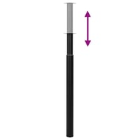 vidaXL teleszkópos asztalláb 710-1100 mm fekete 2 db 4