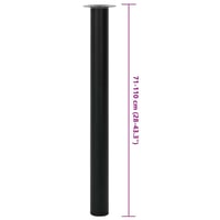 vidaXL teleszkópos asztalláb 710-1100 mm fekete 2 db 7