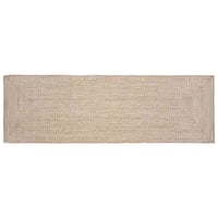 vidaXL Természetes Juta Területszőnyeg 60x300 cm Fehér 1